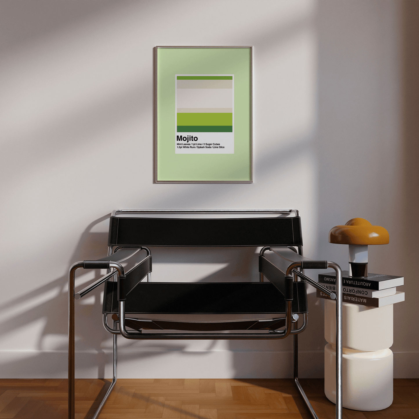 Minimalist Mojito Cocktail Print - THE WALL SNOB