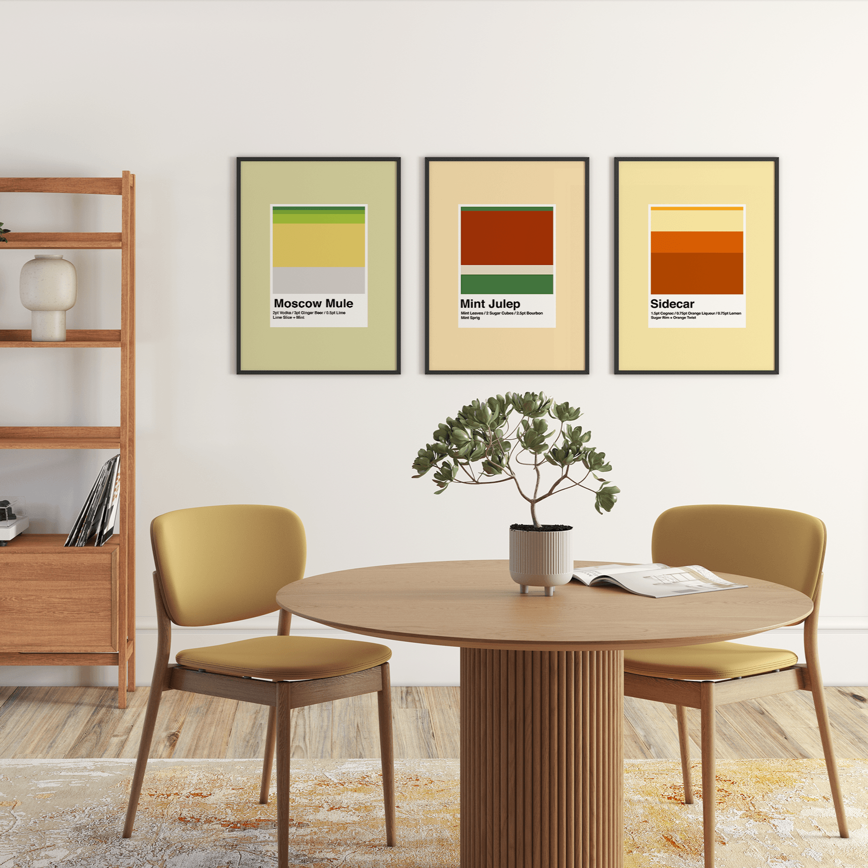 Minimalist Moscow Mule Cocktail, Poster - THE WALL SNOB