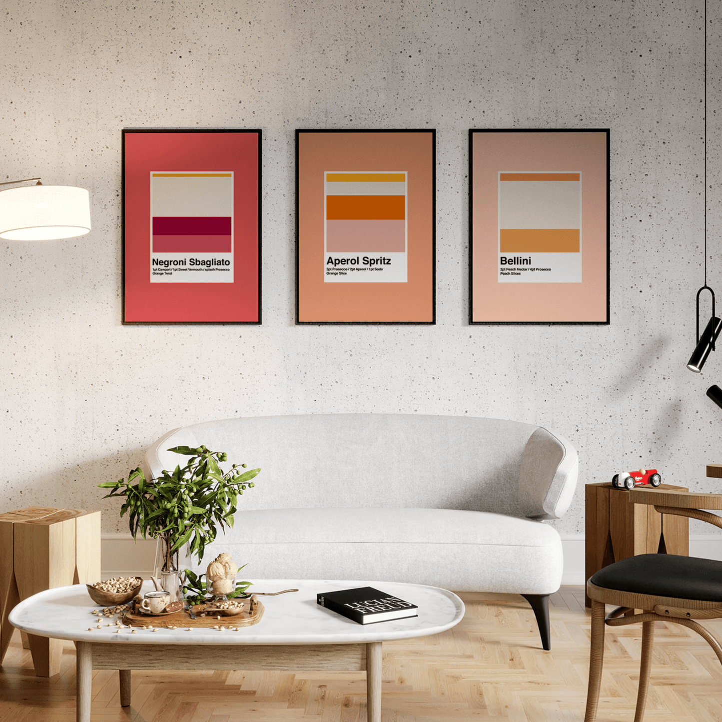Minimalist Negroni Sbagliato, Poster - THE WALL SNOB