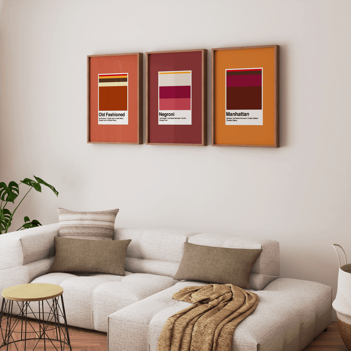 Minimalist Old Fashioned Cocktail, Poster - THE WALL SNOB