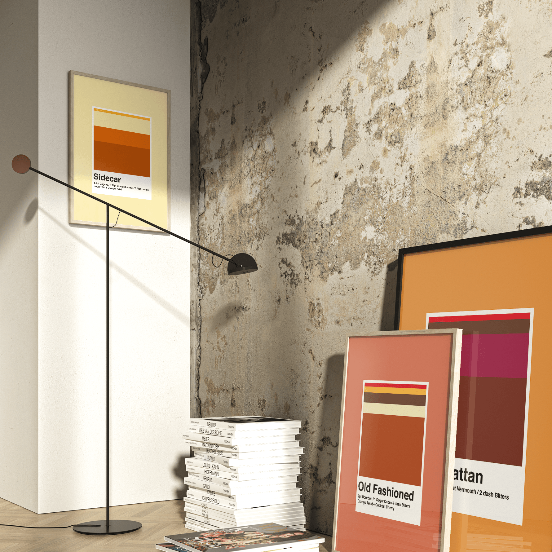 Minimalist Sidecar Cocktail, Poster - THE WALL SNOB