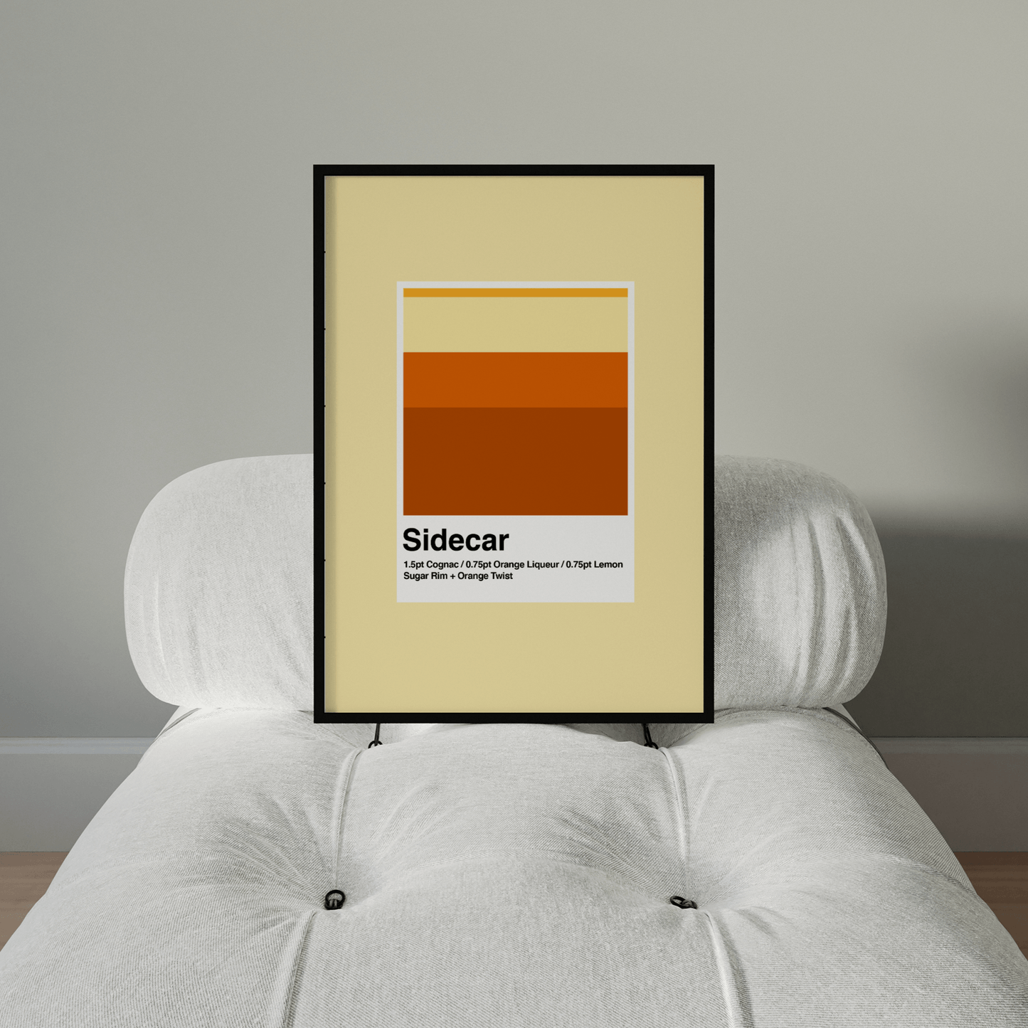 Minimalist Sidecar Cocktail Print - THE WALL SNOB
