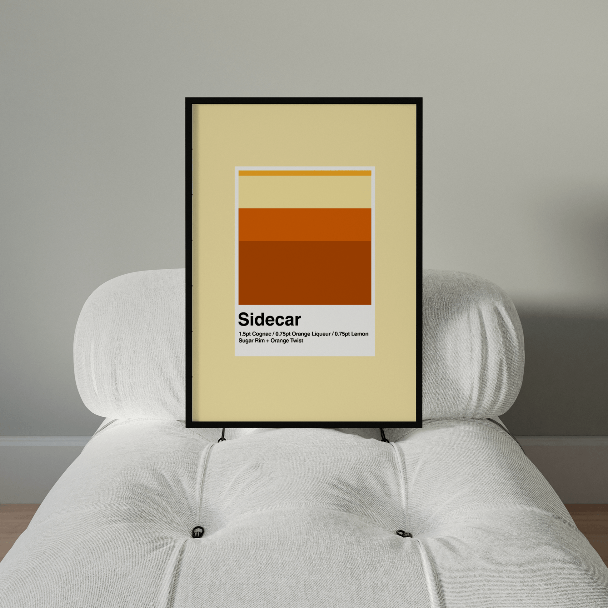 Minimalist Sidecar Cocktail Print - THE WALL SNOB
