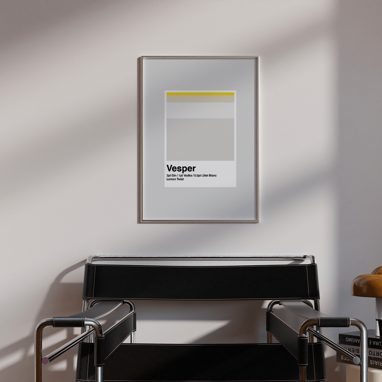 Minimalist Vesper Cocktail Print - THE WALL SNOB