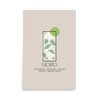 Mojito Cocktail Print - THE WALL SNOB