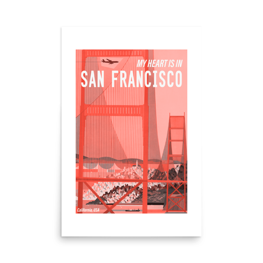 My Heart Is In San Francisco Print - THE WALL SNOB