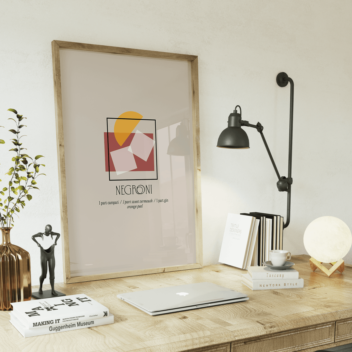 Negroni Classic Cocktail Print - THE WALL SNOB