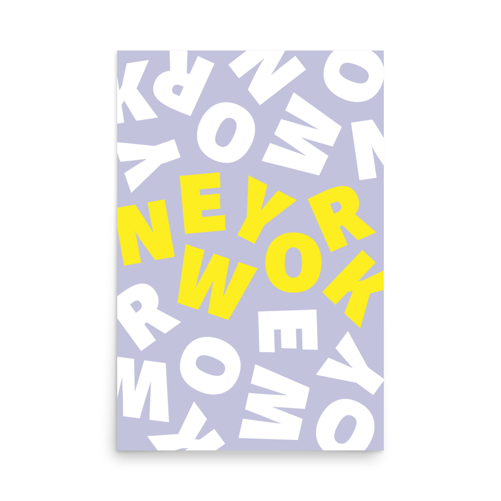New York Typography Print - THE WALL SNOB