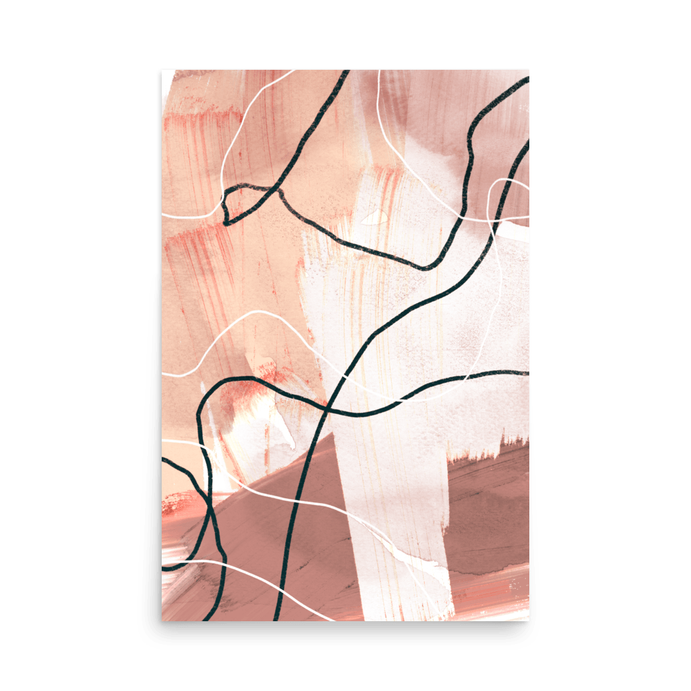 Nude Abstract Flow Print - THE WALL SNOB