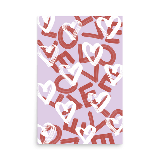 Painted Love Sienna Print - THE WALL SNOB