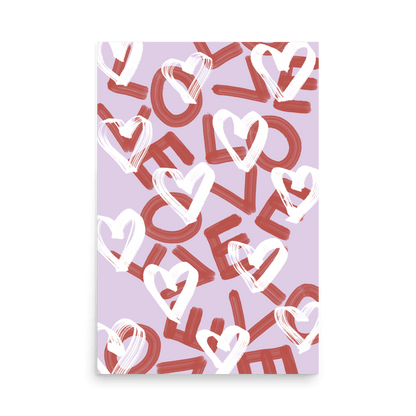 Painted Love Sienna Print - THE WALL SNOB