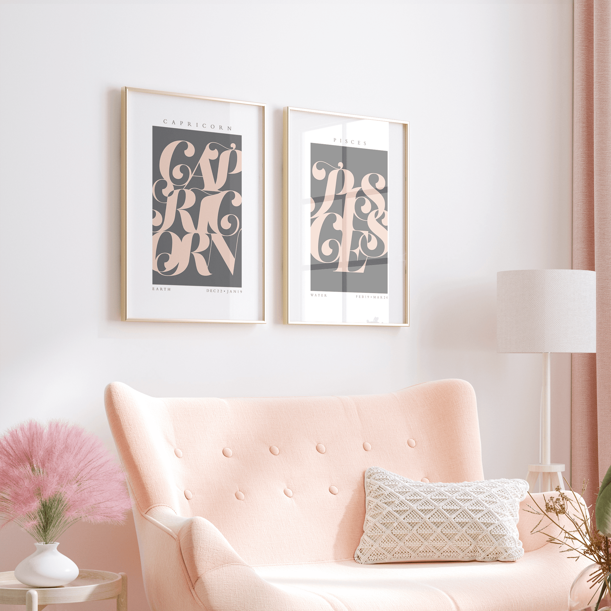 Pisces Flourish Print - THE WALL SNOB