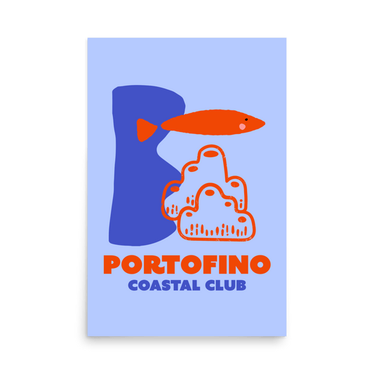Portofino Coastal Club Print - THE WALL SNOB