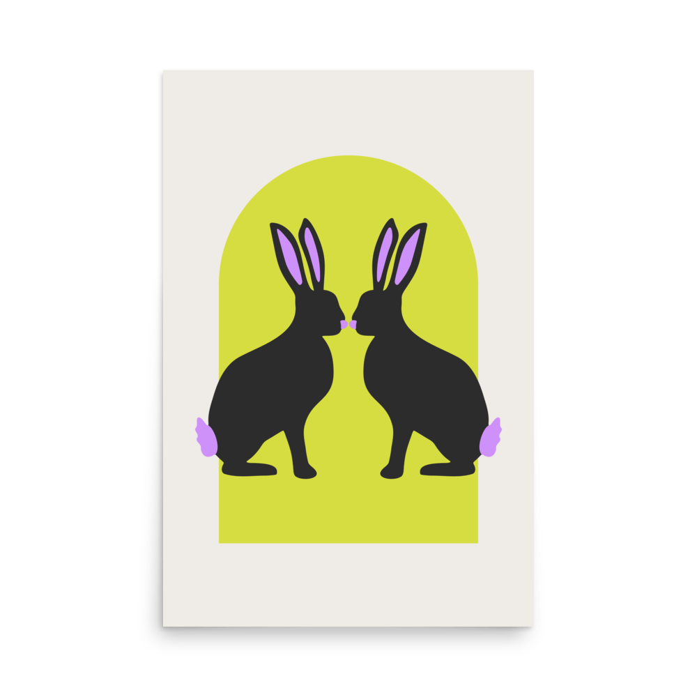 Rabbit Arch Chartreuse Print - THE WALL SNOB