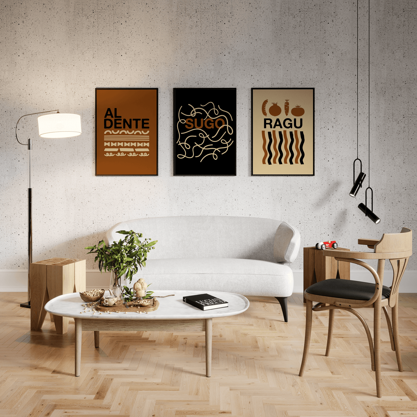 Ragu Minimal Pasta Print - THE WALL SNOB