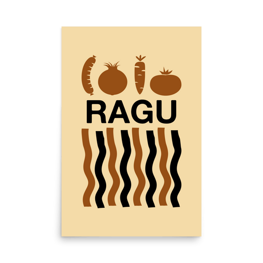 Ragu Minimal Pasta Print - THE WALL SNOB