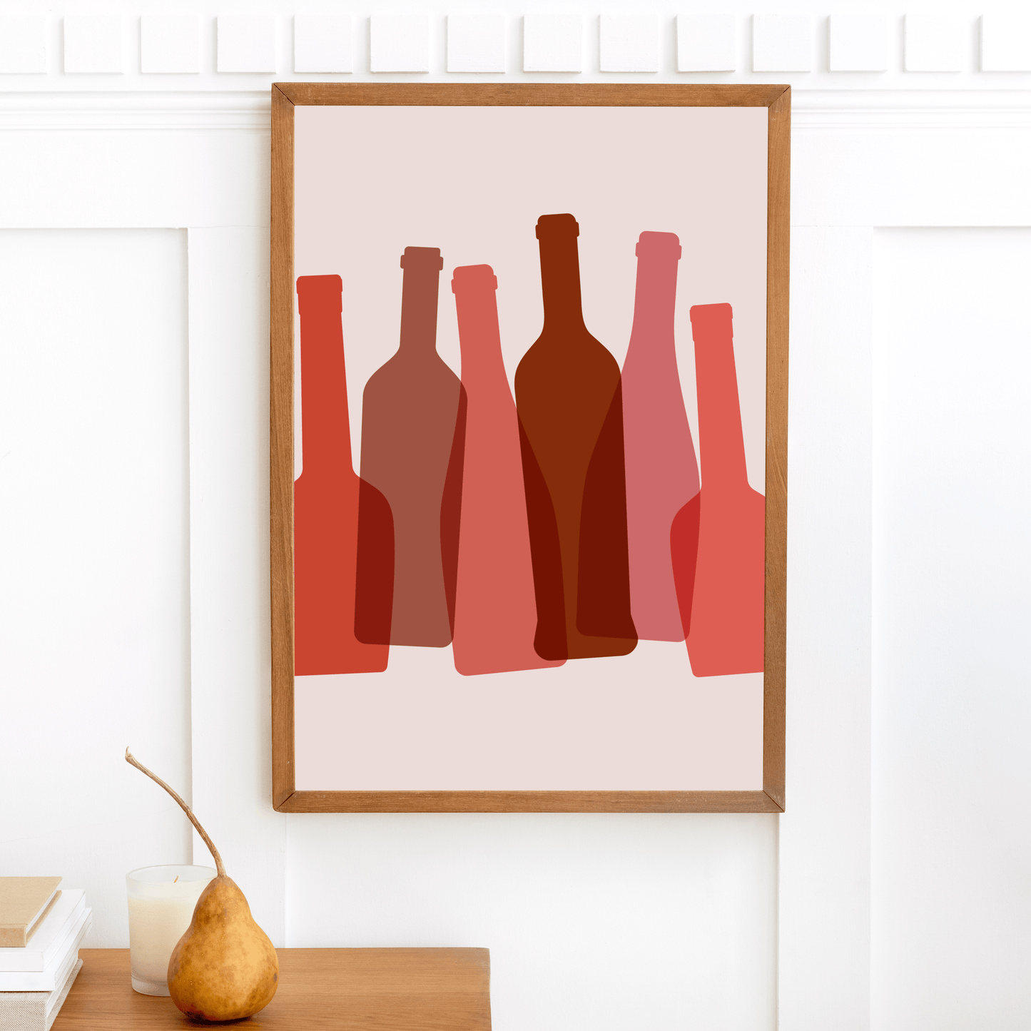 Red Wine Silhouettes, Poster - THE WALL SNOB