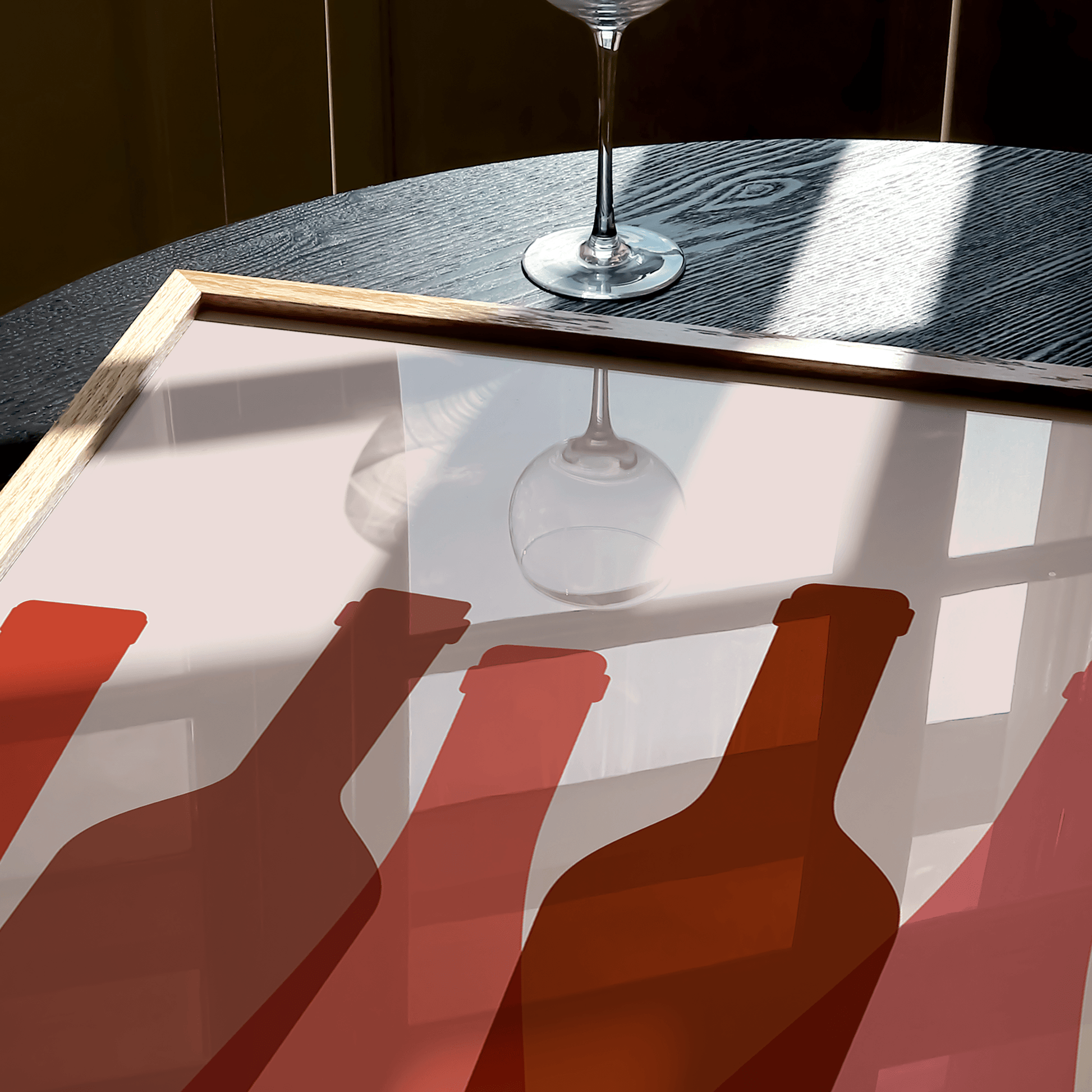 Red Wine Silhouettes Print - THE WALL SNOB