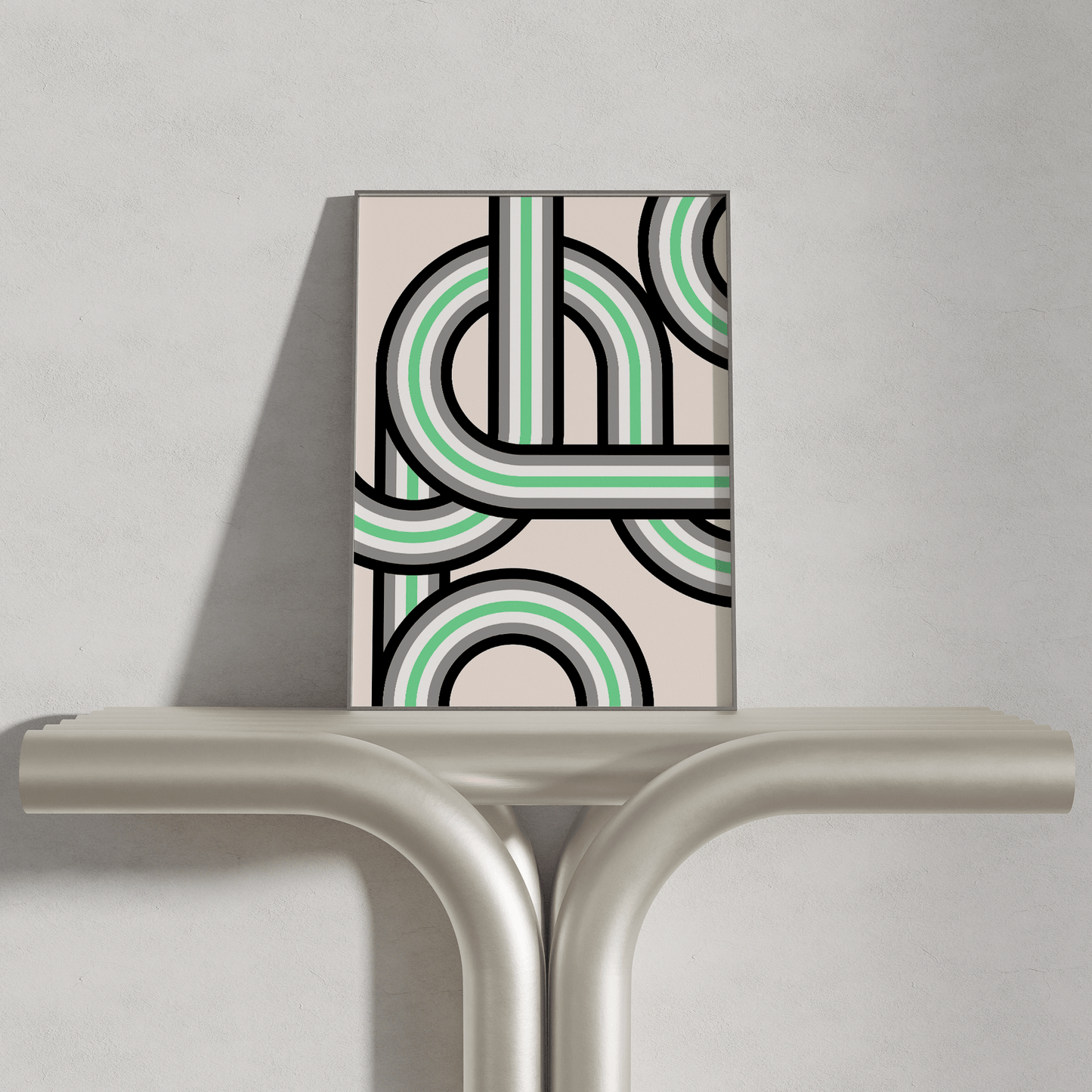 Retro Stripes Agender Pride, Poster - THE WALL SNOB