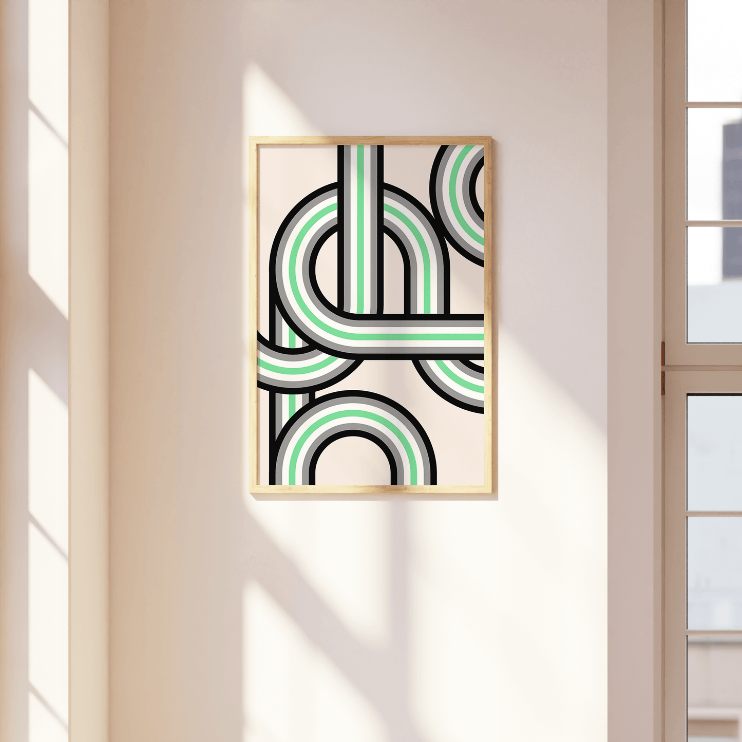 Retro Stripes Agender Pride Print - THE WALL SNOB