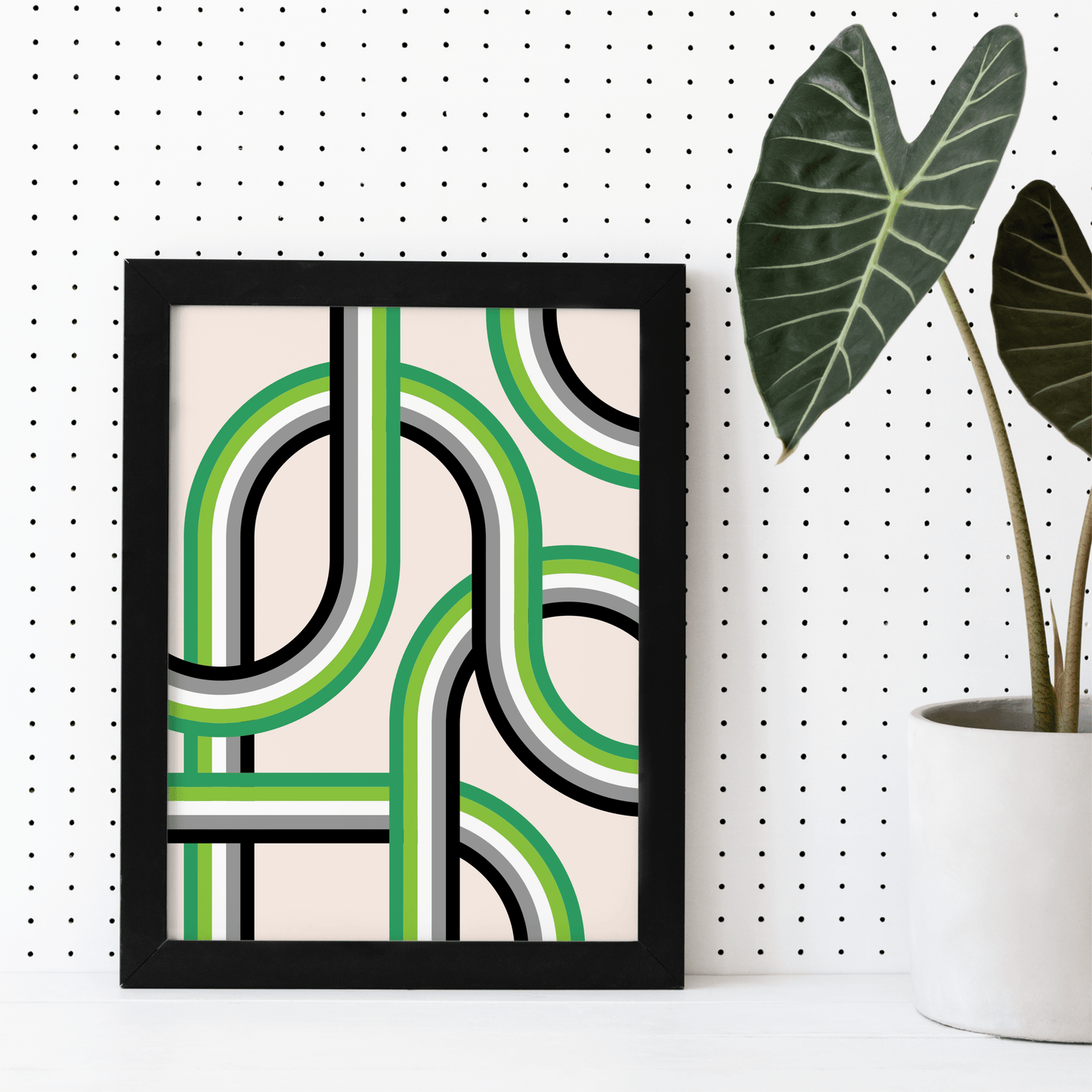 Retro Stripes Aromantic Pride, Poster - THE WALL SNOB