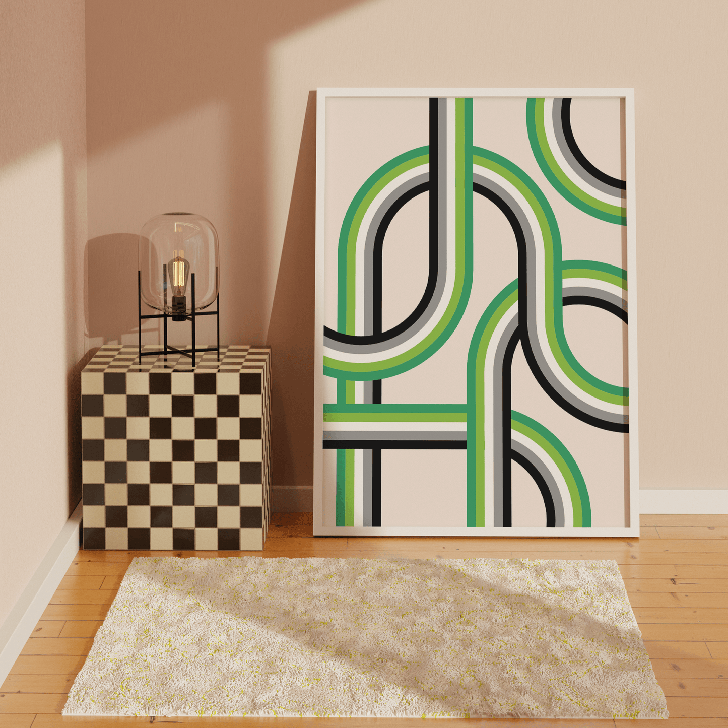 Retro Stripes Aromantic Pride, Poster - THE WALL SNOB