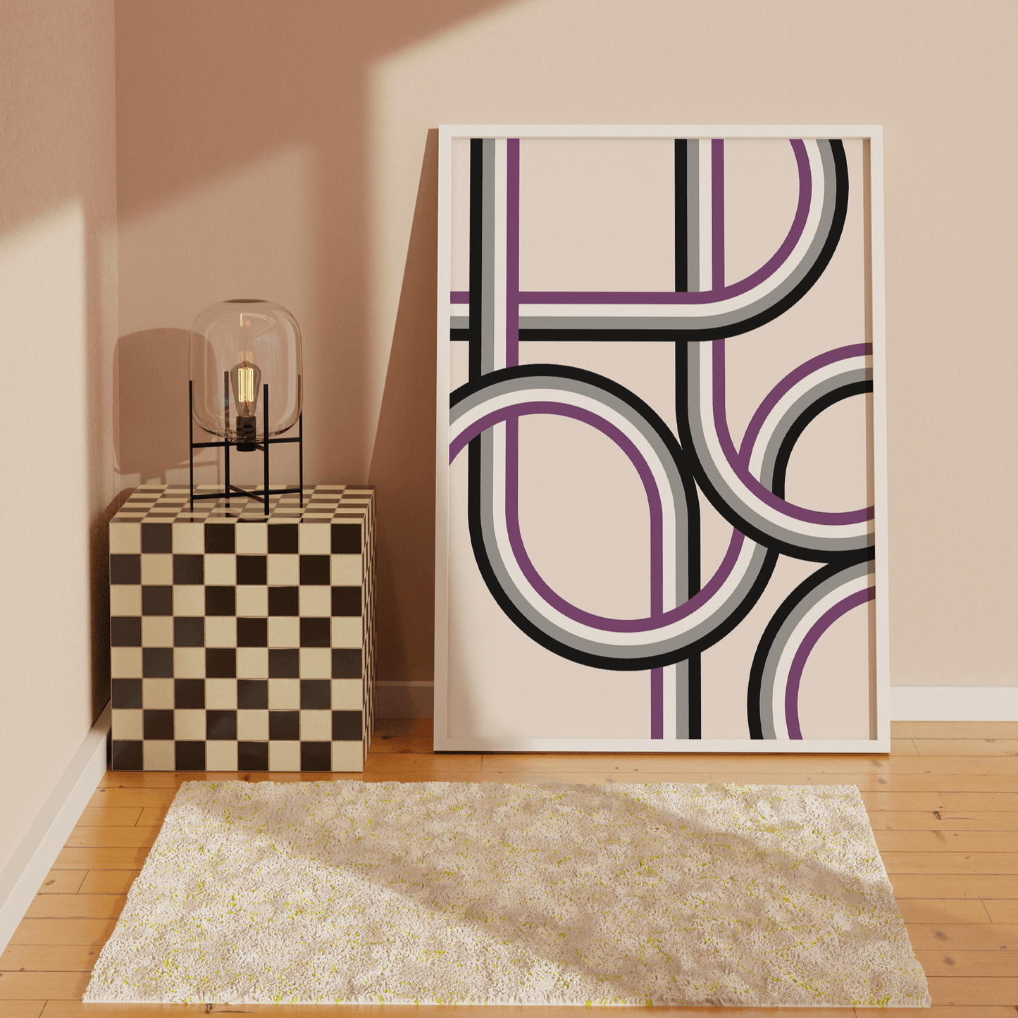 Retro Stripes Asexual Pride, Poster - THE WALL SNOB