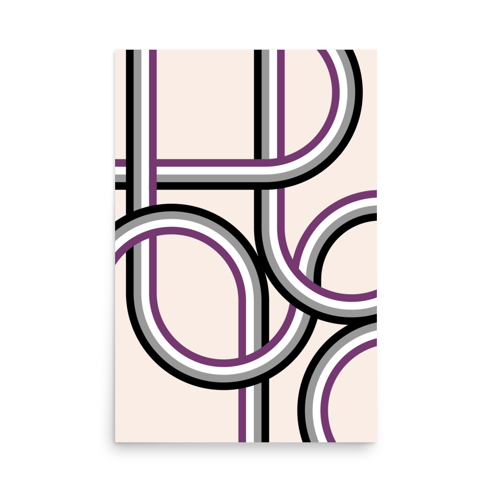 Retro Stripes Asexual Pride Print - THE WALL SNOB