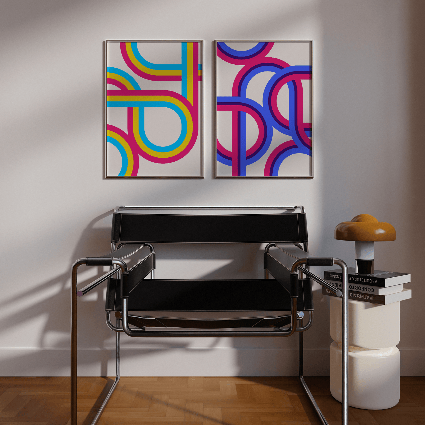 Retro Stripes Bisexual Pride Print - THE WALL SNOB