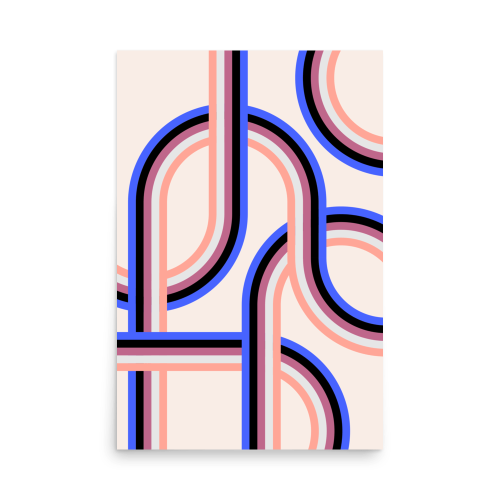 Retro Stripes Genderfluid Pride Print - THE WALL SNOB