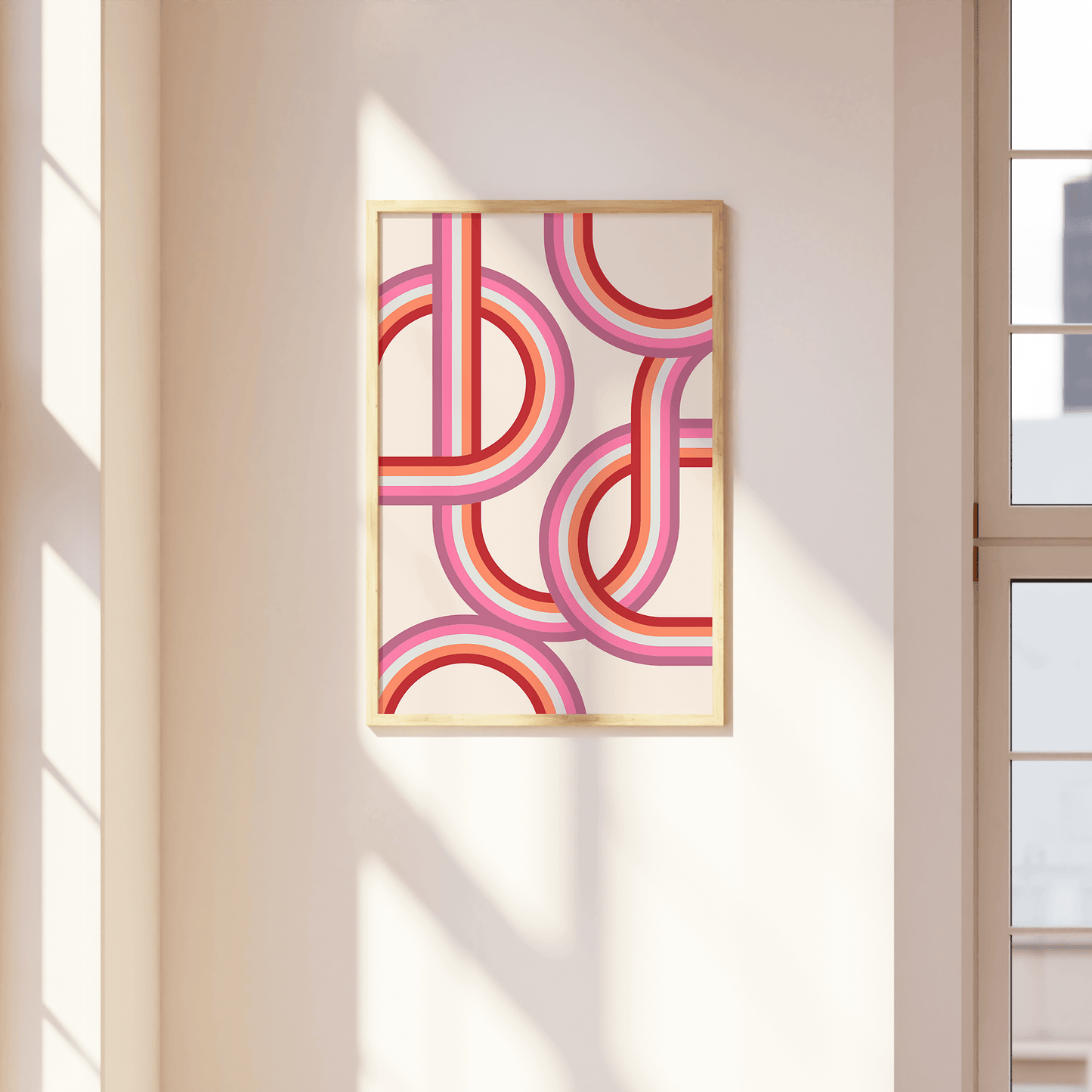 Retro Stripes Lesbian Pride Print - THE WALL SNOB