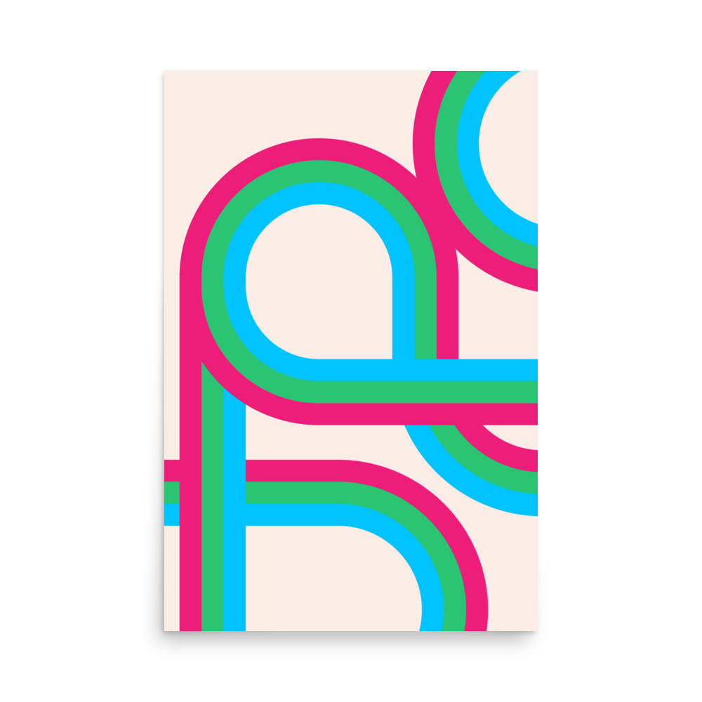 Retro Stripes Polysexual Pride Print - THE WALL SNOB