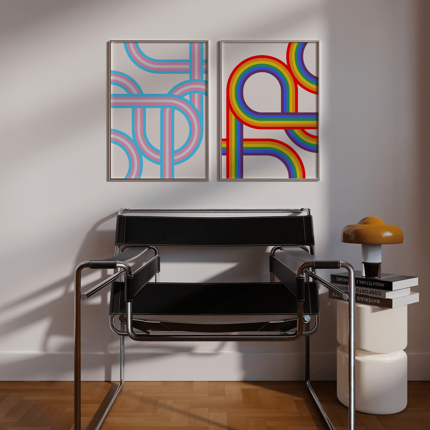 Retro Stripes Transgender Pride Print - THE WALL SNOB