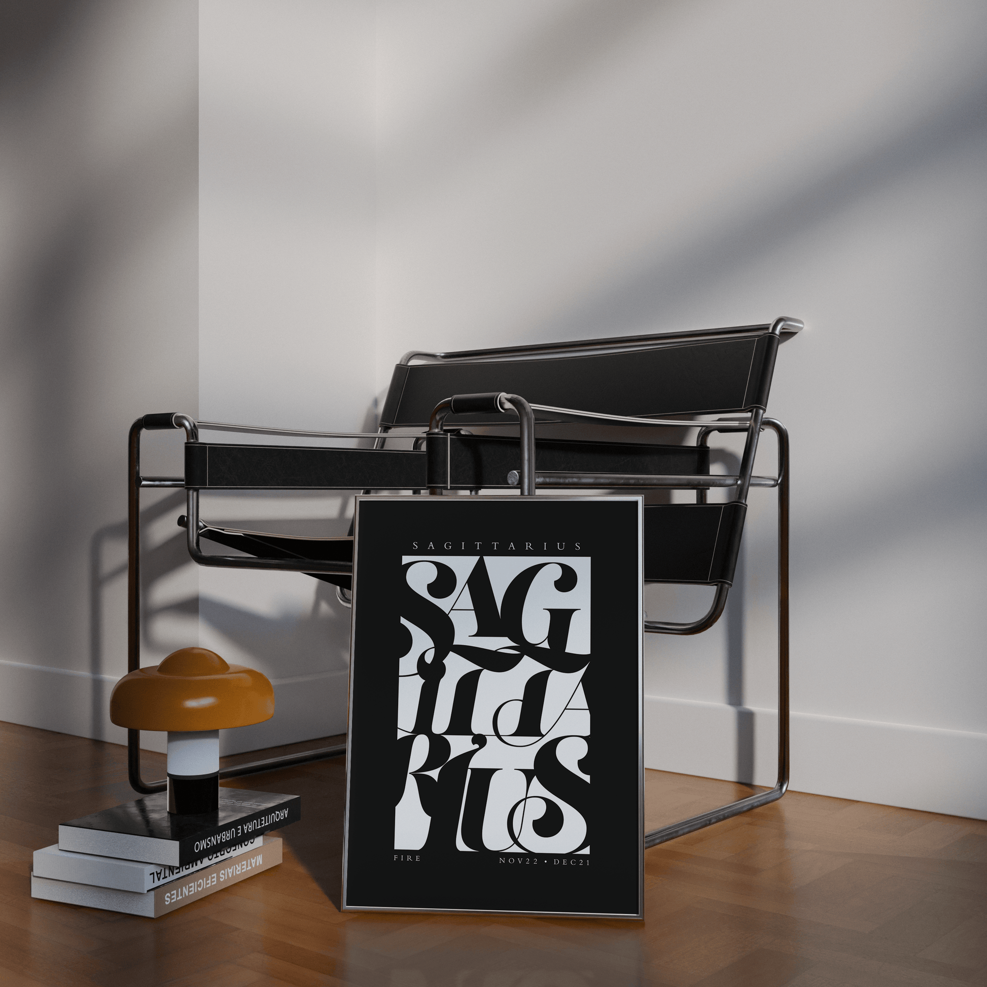 Sagittarius Flourish Print - THE WALL SNOB