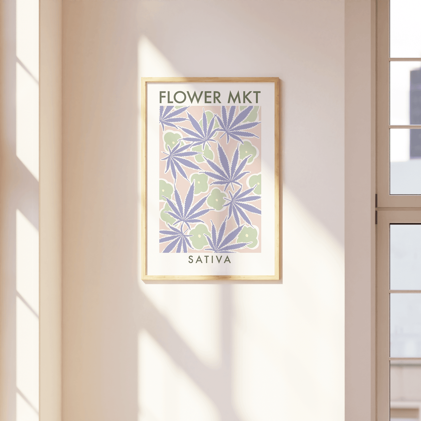 Sativa Flower Mkt Print - THE WALL SNOB
