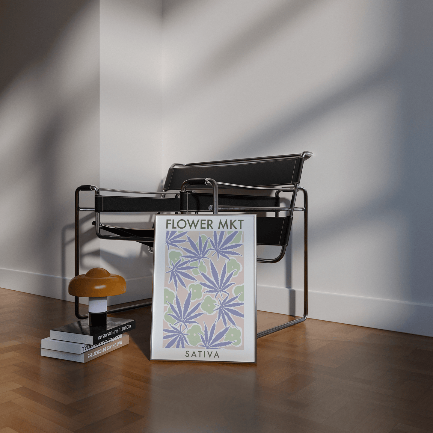 Sativa Flower Mkt Print - THE WALL SNOB