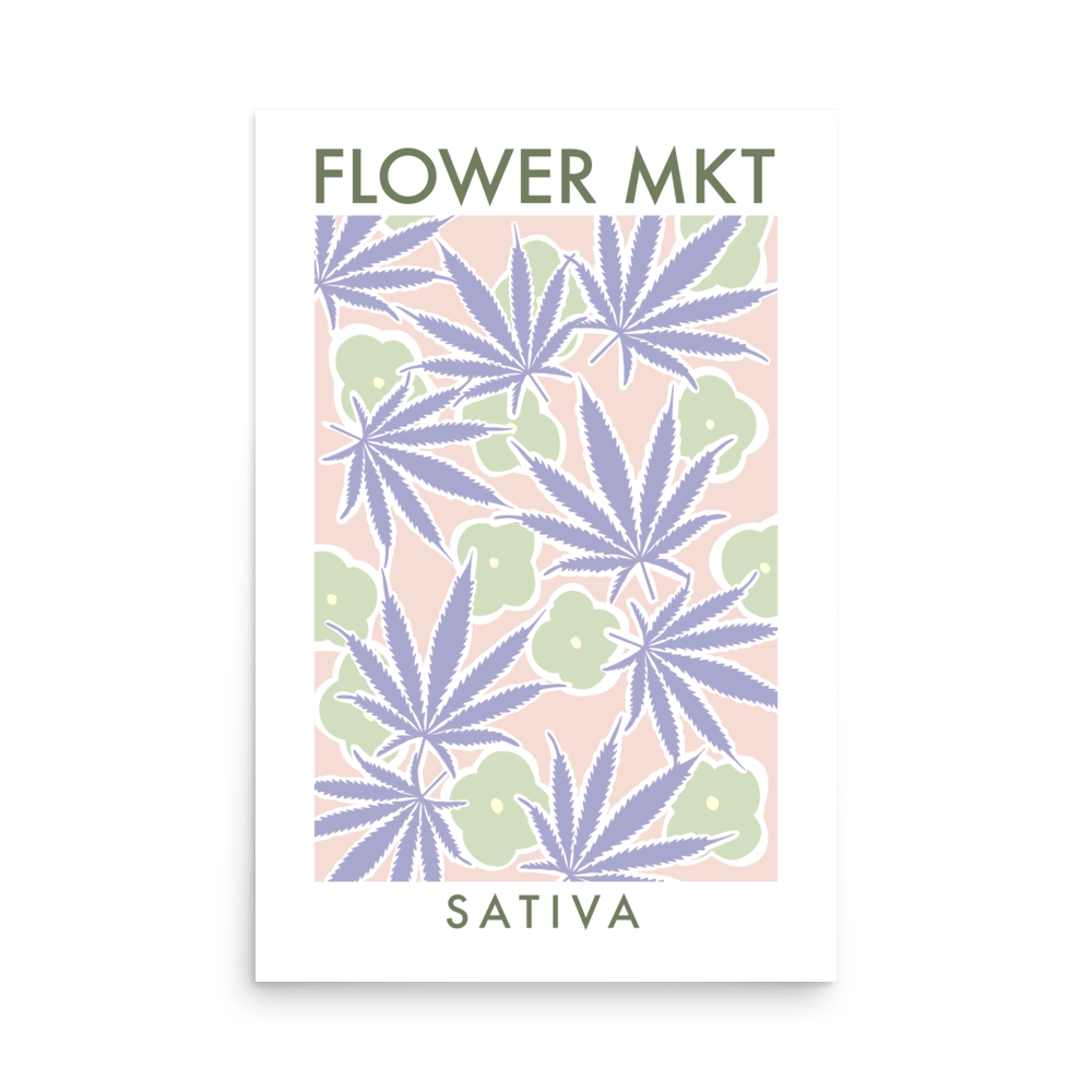 Sativa Flower Mkt Print - THE WALL SNOB