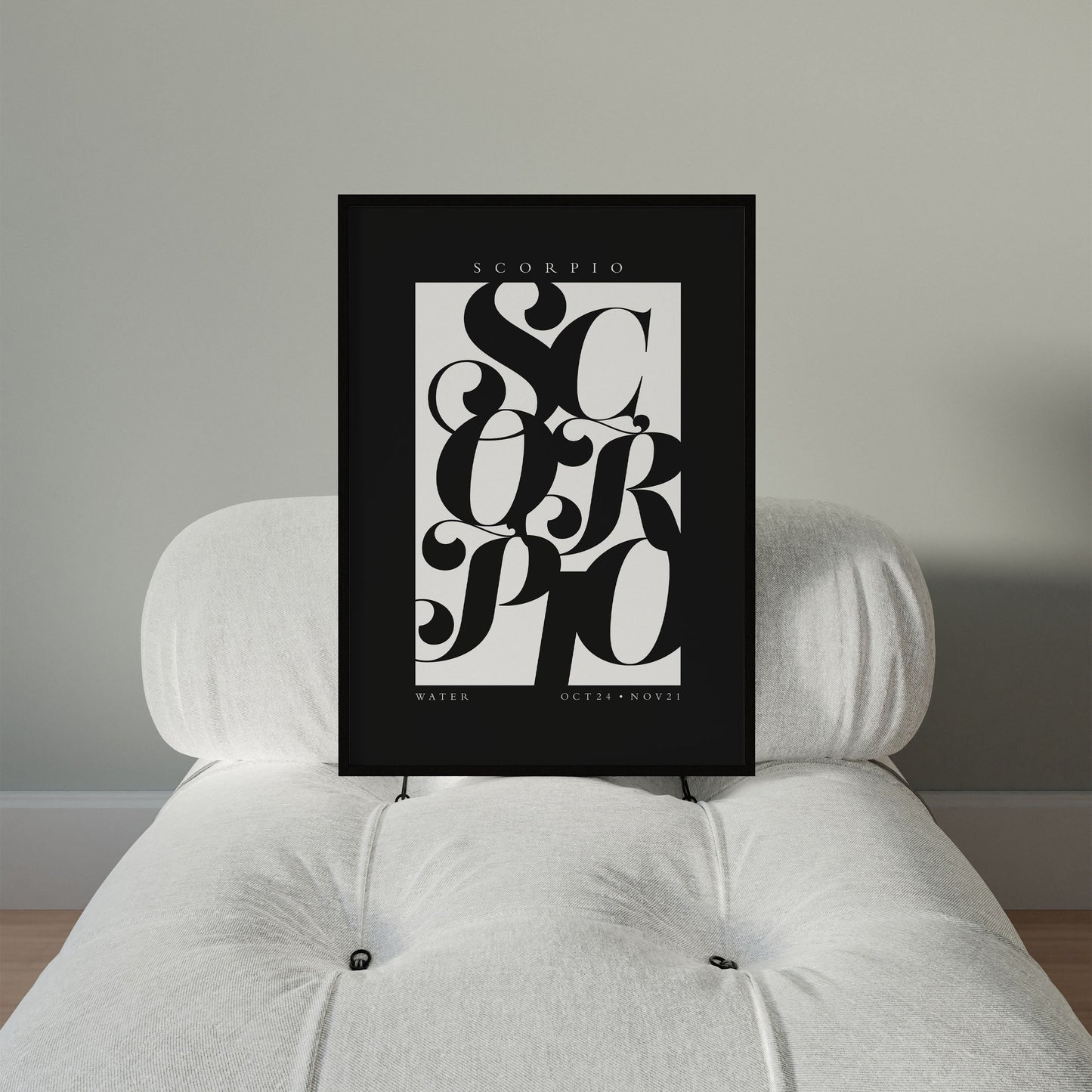 Scorpio Flourish Print - THE WALL SNOB