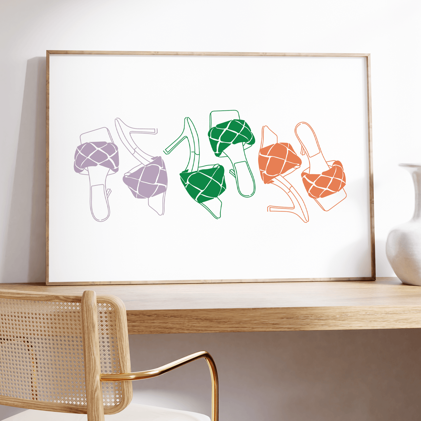 Slipper Heels Hue Print - THE WALL SNOB