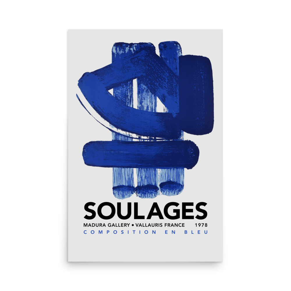 Soulages Exhibition Print - THE WALL SNOB