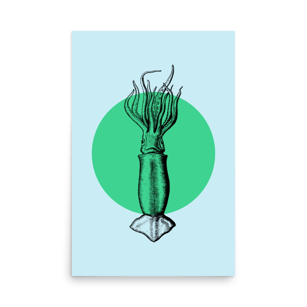 Squid Moon Print - THE WALL SNOB