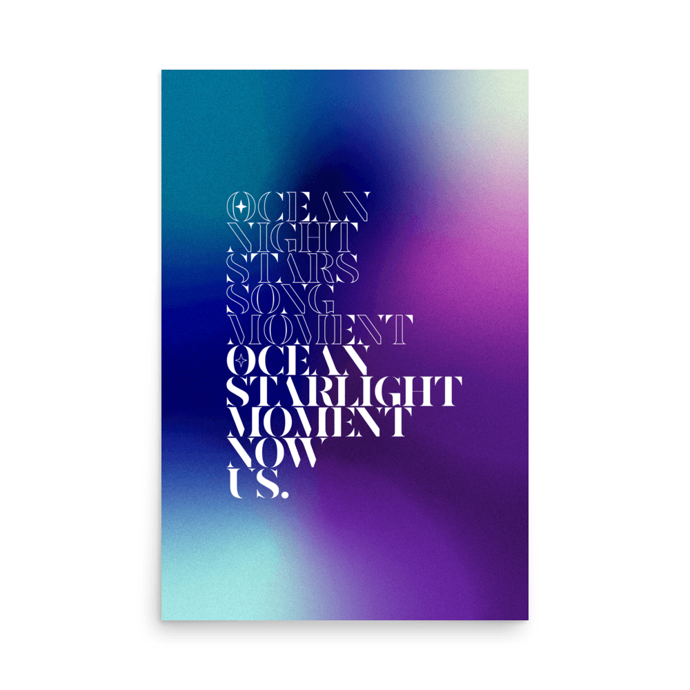 Starry Night Quote Print - THE WALL SNOB