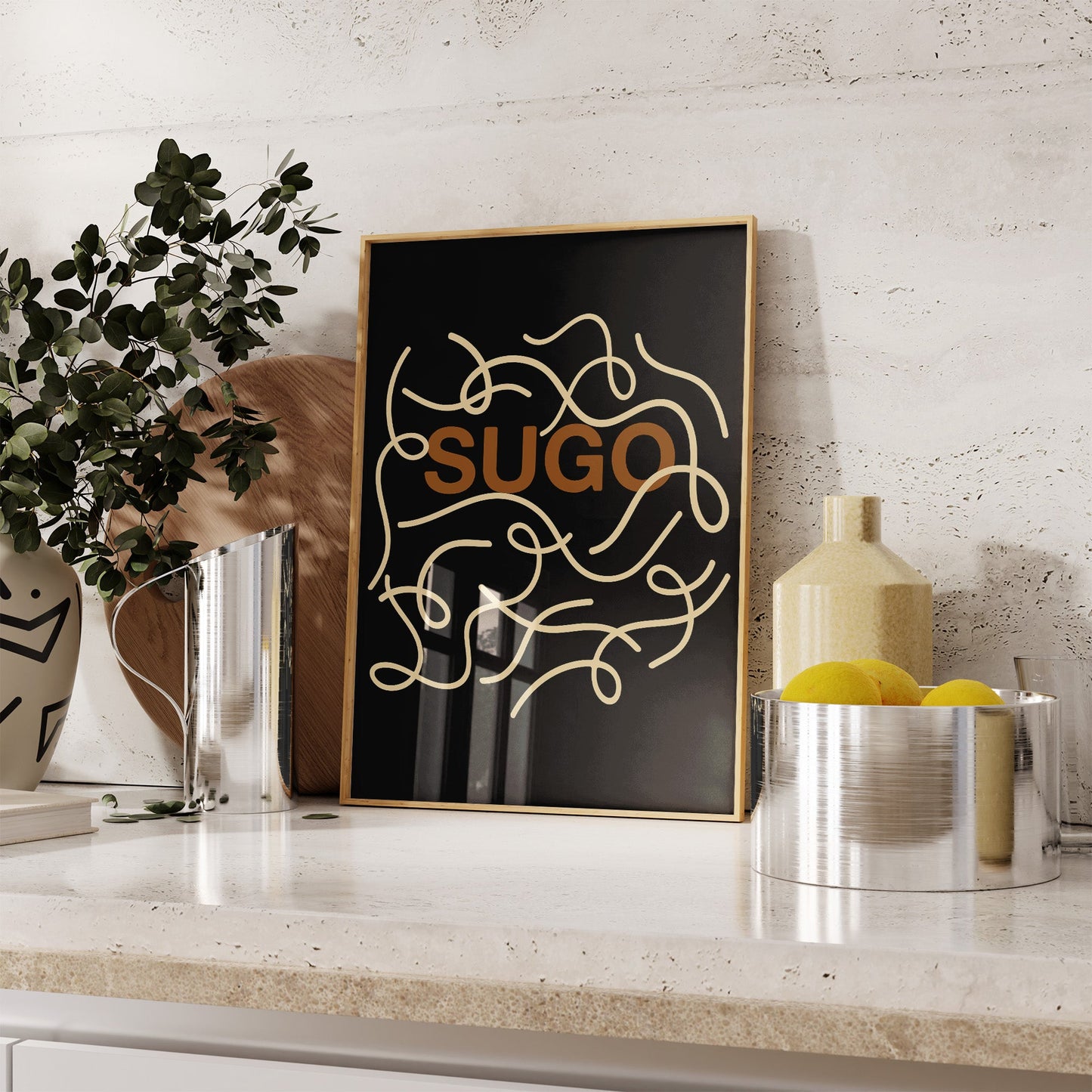 Sugo Minimal Pasta Print - THE WALL SNOB