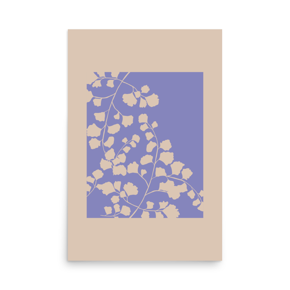 Tan Blossoms Print - THE WALL SNOB