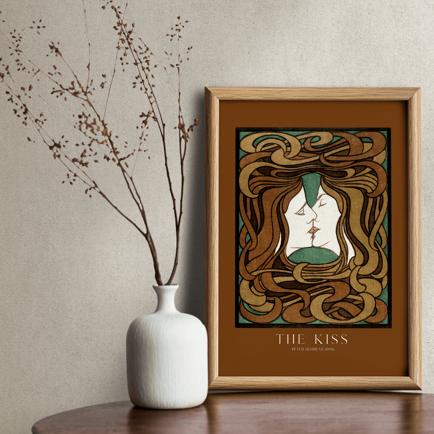 The Kiss by Peter Behrens Print - THE WALL SNOB