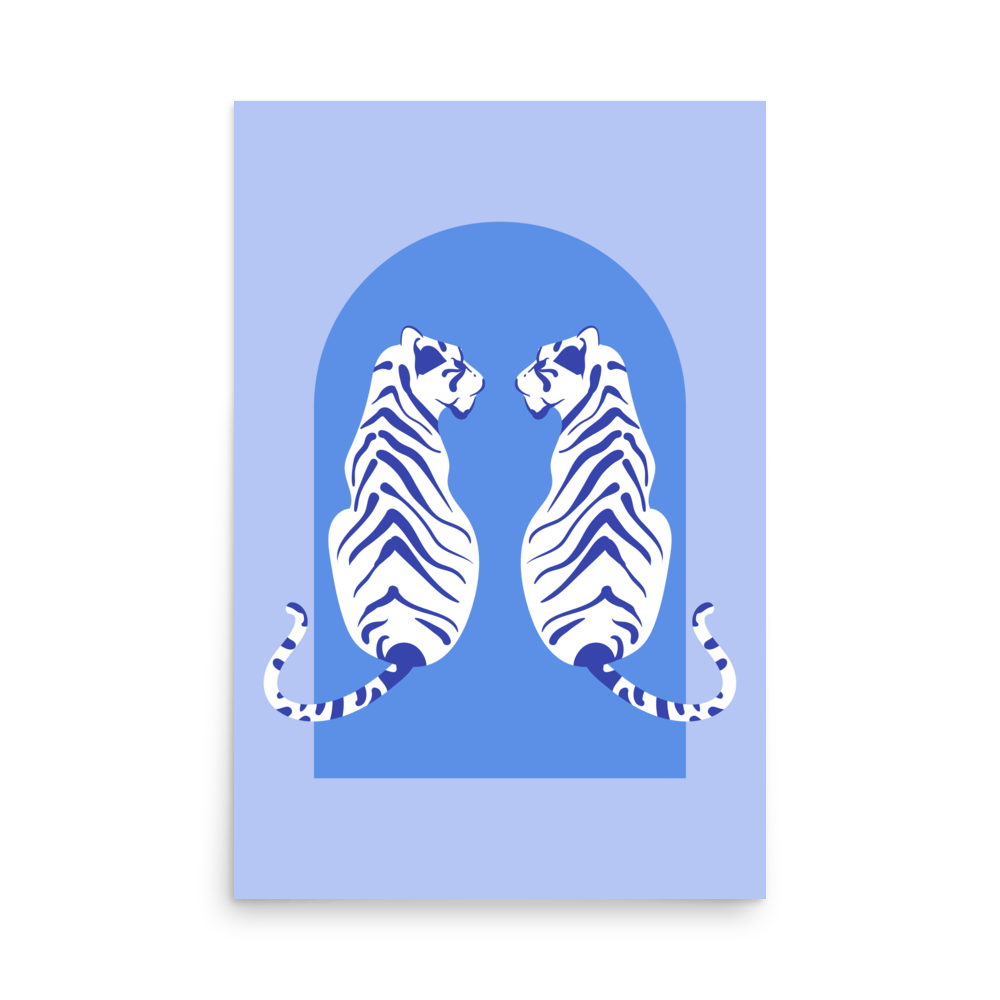 Tigress Arch Arctic Print - THE WALL SNOB