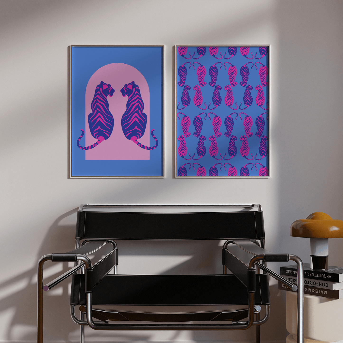 Tigress Arch Cobalt Print - THE WALL SNOB