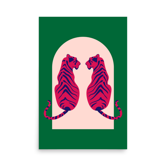 Tigress Arch Emerald Print - THE WALL SNOB