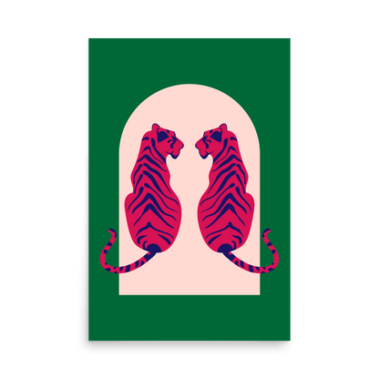 Tigress Arch Emerald Print - THE WALL SNOB
