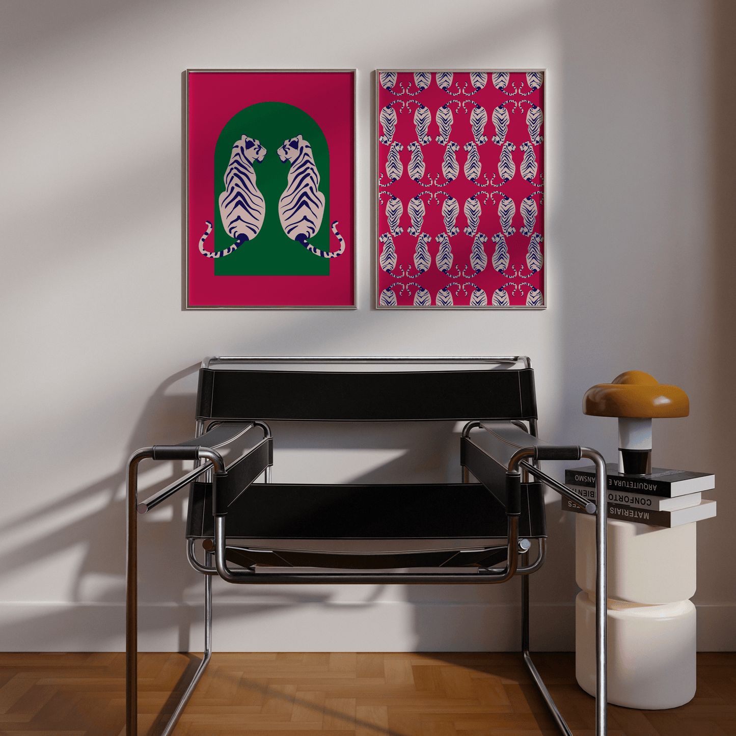 Tigress Arch Magenta Print - THE WALL SNOB